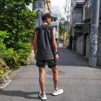 DENIM FRENCH SLEEVE TEE  BLACK