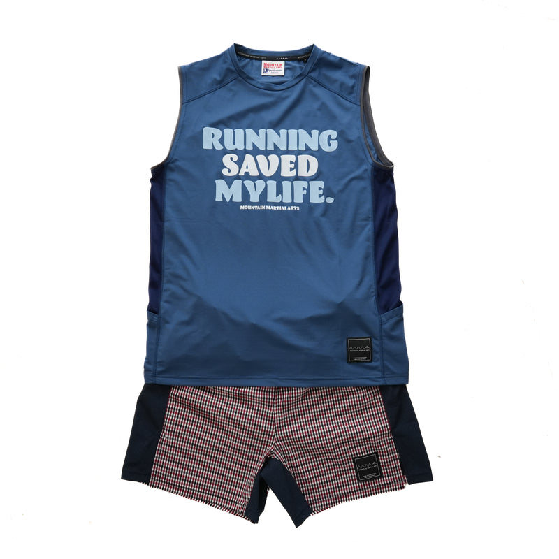 MMA Side Graphic Run Shorts V3 Red Check