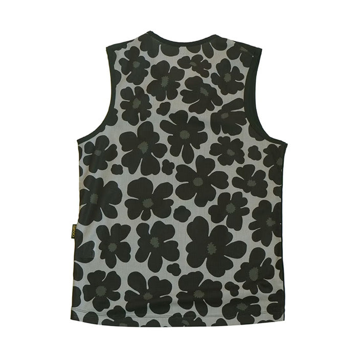 FLOWER NOSLEEVE - BLACK -