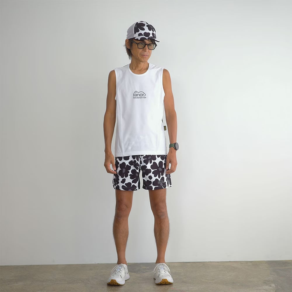 FLOWER NOSLEEVE - WHITE -