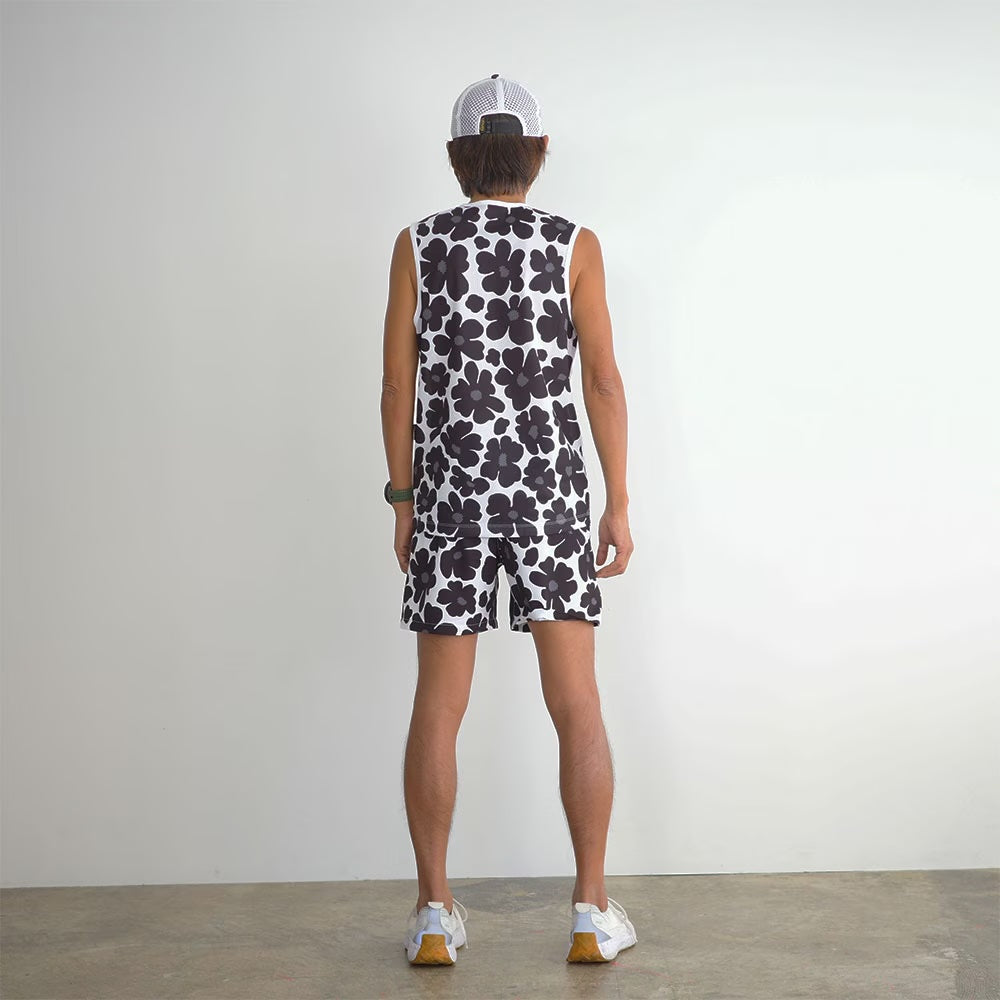FLOWER NOSLEEVE - WHITE -