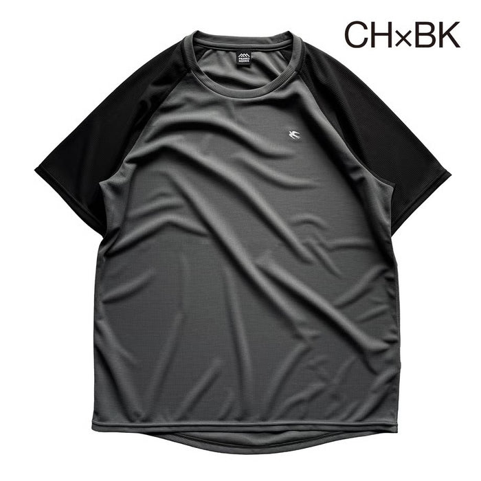 F&M AeroFlow Tee - CH×BK チャコール×ブラック