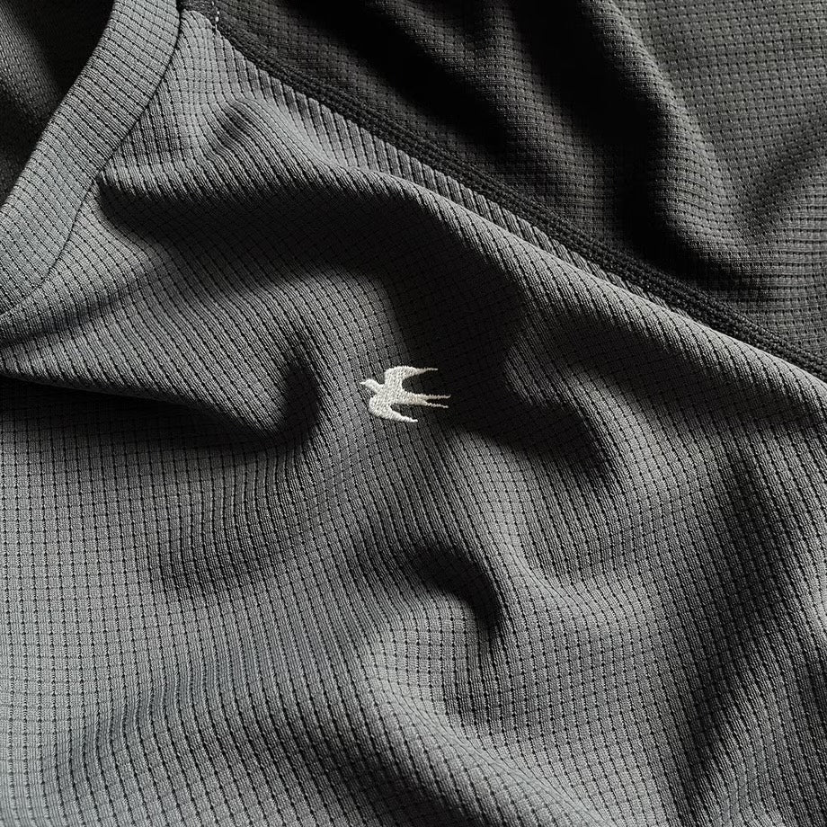 F&M AeroFlow Tee - CH×BK チャコール×ブラック