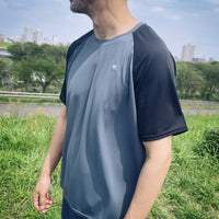 F&M AeroFlow Tee - CH×BK チャコール×ブラック