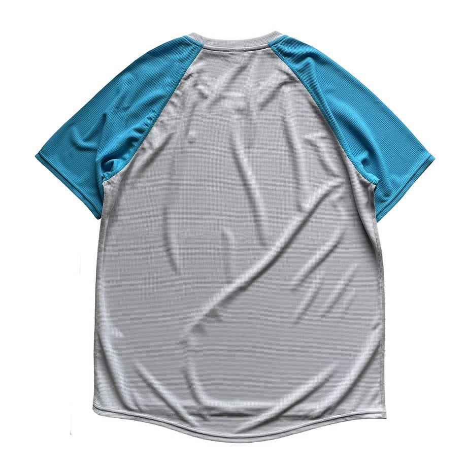 F&M AeroFlow Tee - LG×BL ライトグレー×ブルー