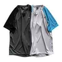 F&M AeroFlow Tee - LG×BL ライトグレー×ブルー