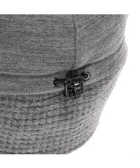 Grid Merino Earmuff Cap Charcoal