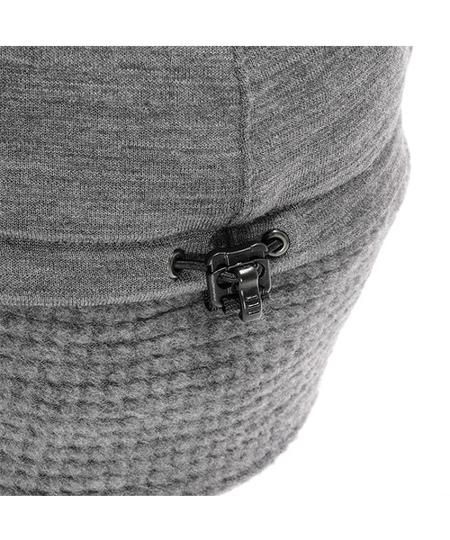 Grid Merino Earmuff Cap Black