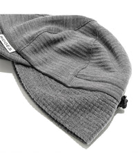 Grid Merino Earmuff Cap Charcoal