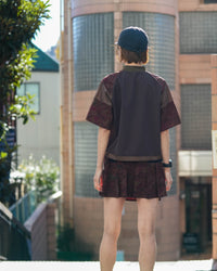 24FW DEADLEAF MOCK NECK SHORT TEE D.BROWN