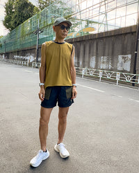 Mountain Pass top Sleeve_Less Yellow ocher