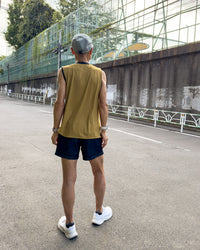 Mountain Pass top Sleeve_Less Yellow ocher