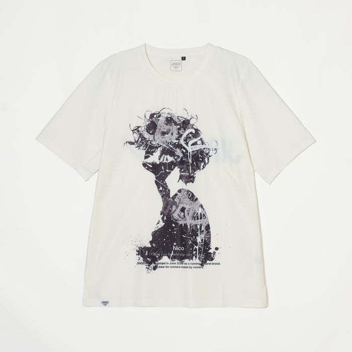 ユニセックス　ランニングTシャツ【J-1051/WHTBLK】