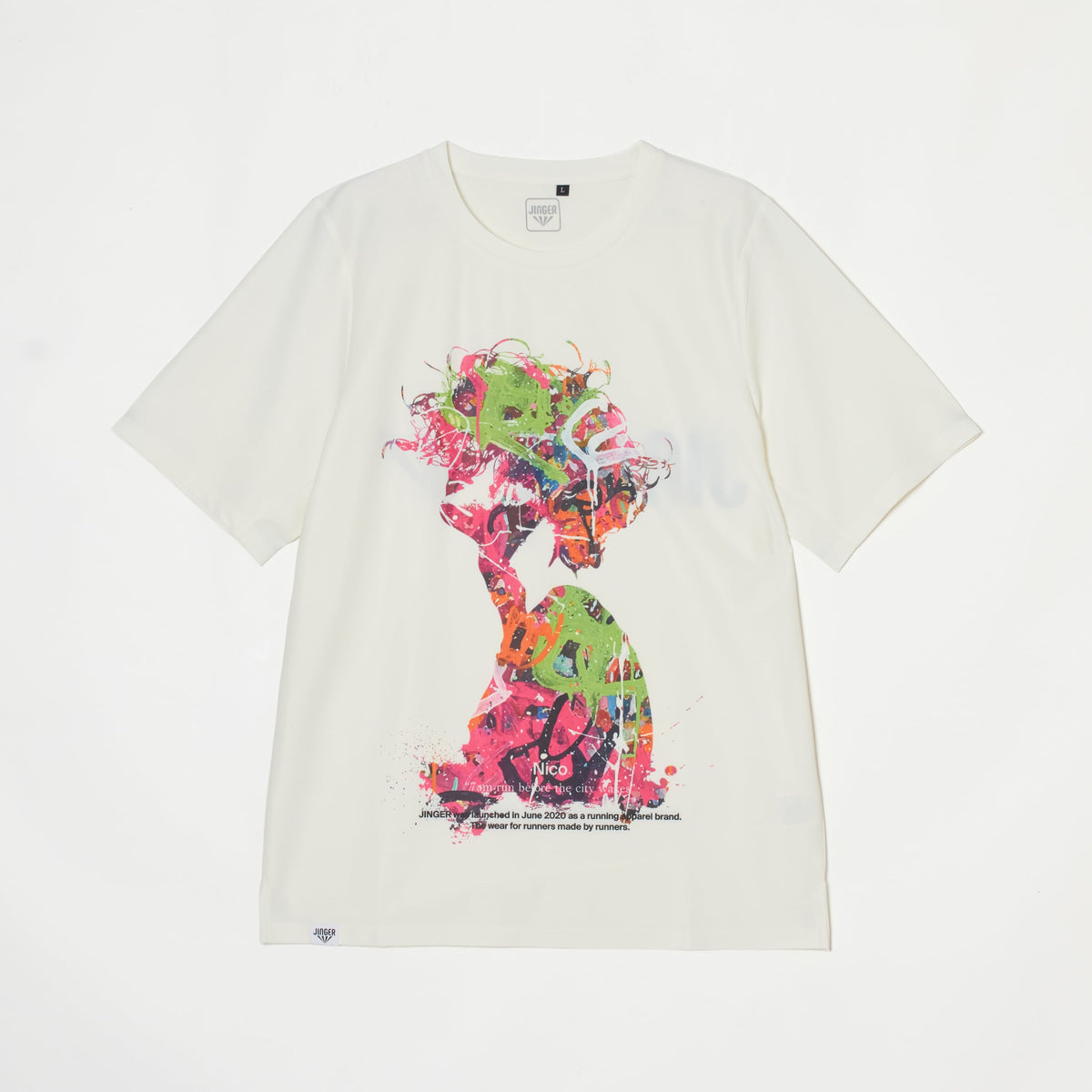 ユニセックス　ランニングTシャツ【J-1051/WHTPNK】