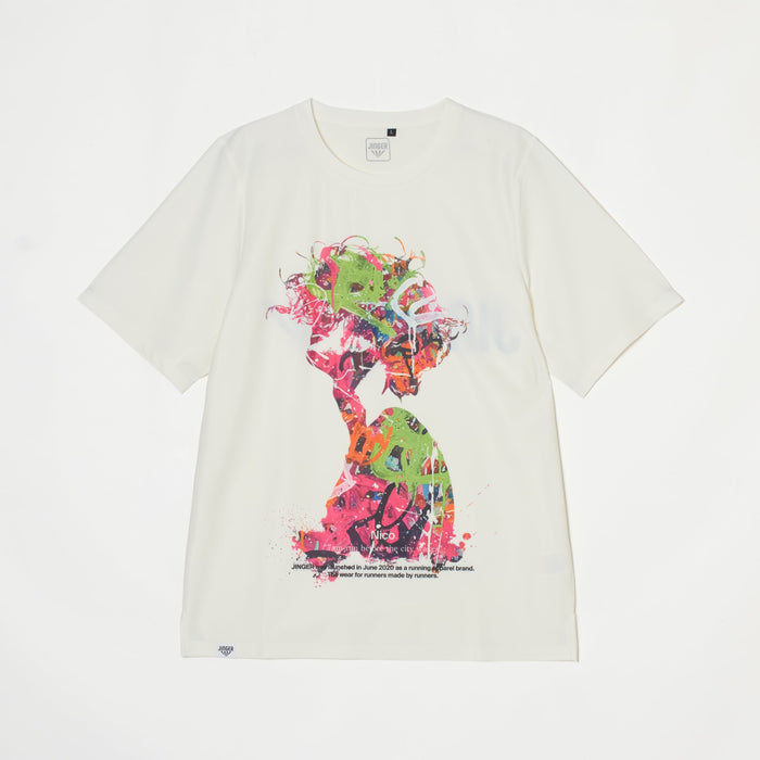 ユニセックス　ランニングTシャツ【J-1051/WHTPNK】