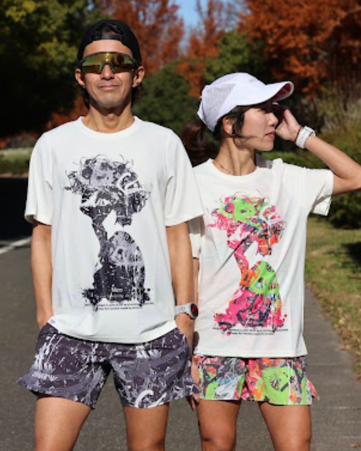 ユニセックス　ランニングTシャツ【J-1051/WHTPNK】