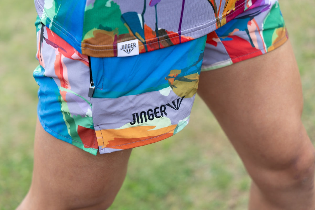 ユニセックス マルチポケット付きランニングパンツ【J-2080/WHT】