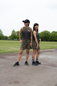 ユニセックス マルチポケット付きランニングパンツ【J-2081/BRN】