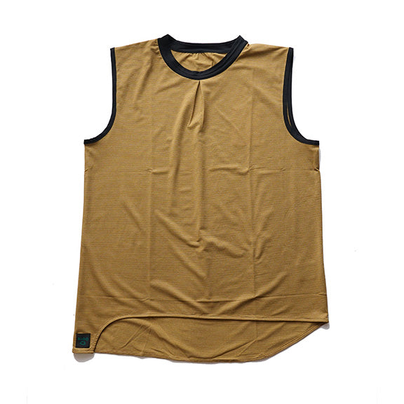 Mountain Pass top Sleeve_Less Yellow ocher