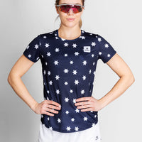 Star Combat T-shirt - Blue/White Aop [ウイメンズ]