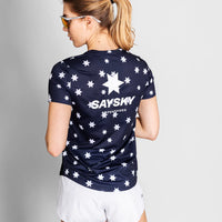 Star Combat T-shirt - Blue/White Aop [ウイメンズ]