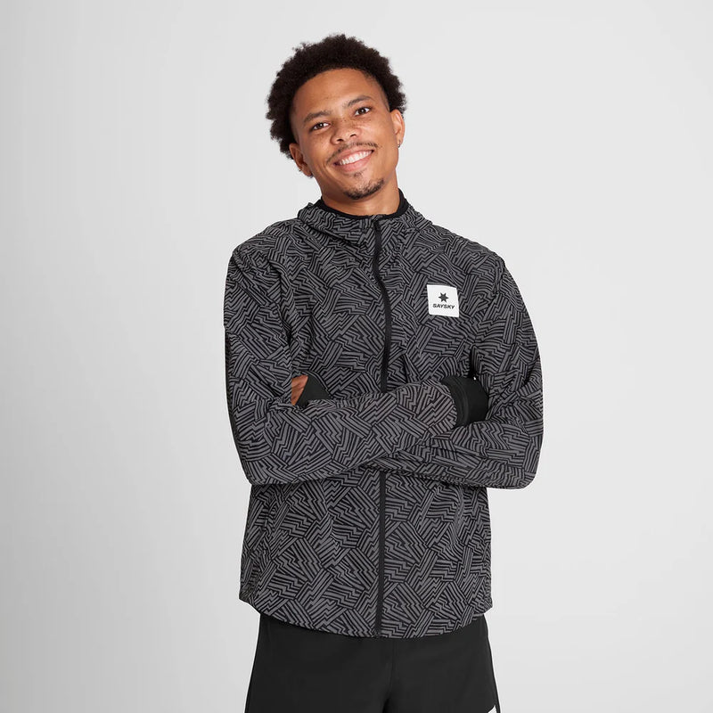 ランニングジャケット  Reflective Blaze Jacket - Black Aop [メンズ]