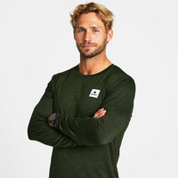 ランニングTシャツ（ロングスリーブ） STATEMENT PACE LONG SLEEVE - GREEN [メンズ]