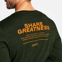 ランニングTシャツ（ロングスリーブ） STATEMENT PACE LONG SLEEVE - GREEN [メンズ]