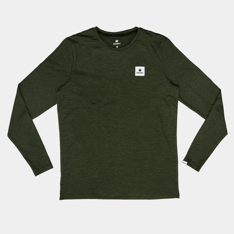 ランニングTシャツ（ロングスリーブ） STATEMENT PACE LONG SLEEVE - GREEN [メンズ]