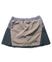 CRAZY PLEATS SKIRT (WITH INNER) / OLIVE