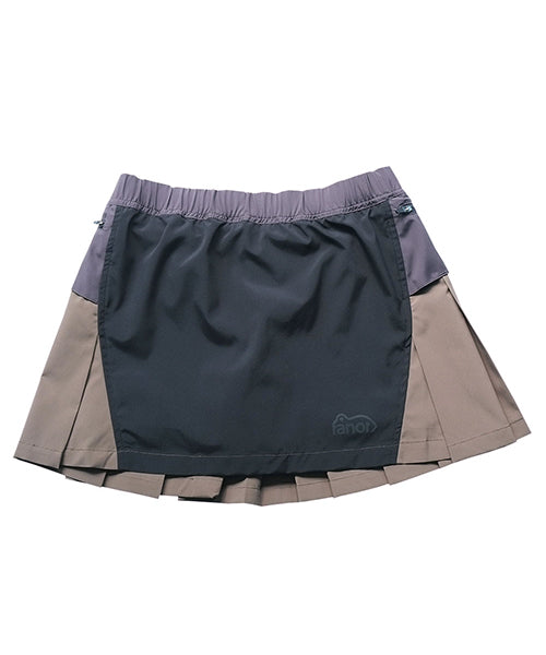 CRAZY PLEATS SKIRT (WITH INNER) / BLACK