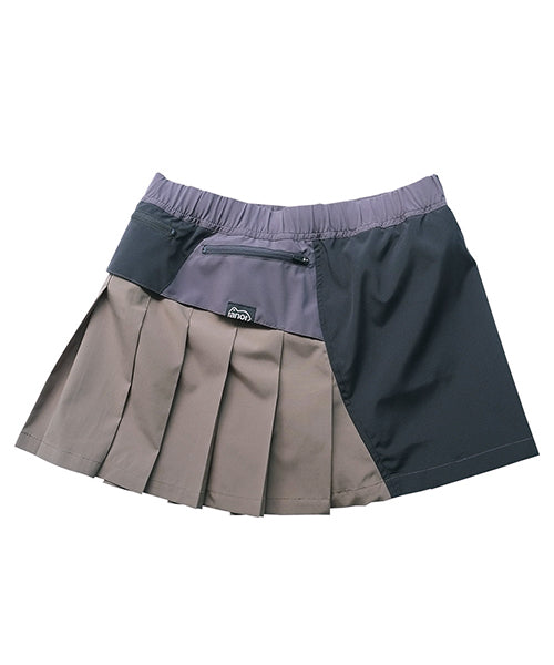 CRAZY PLEATS SKIRT (WITH INNER) / BLACK