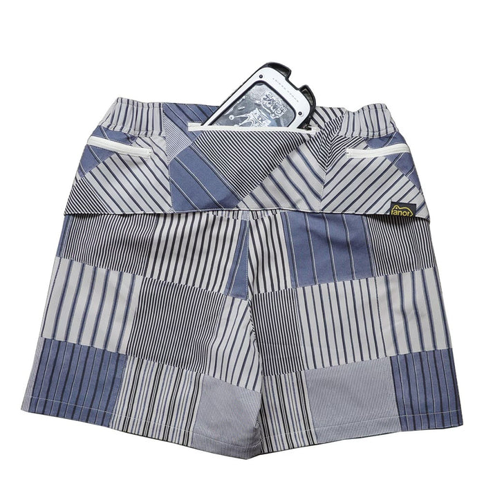 STRIPE PW MIDDLE SHORTS - BLACK -