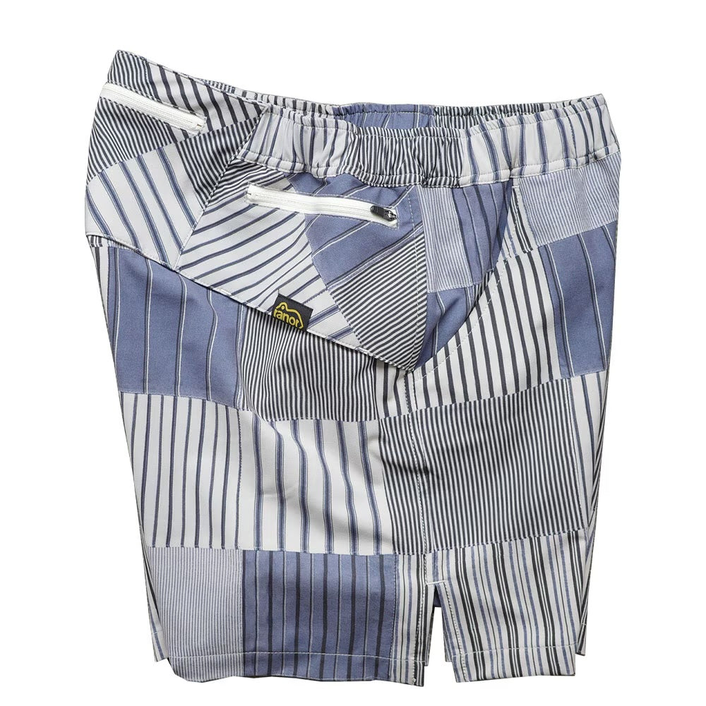 STRIPE PW MIDDLE SHORTS - BLACK -