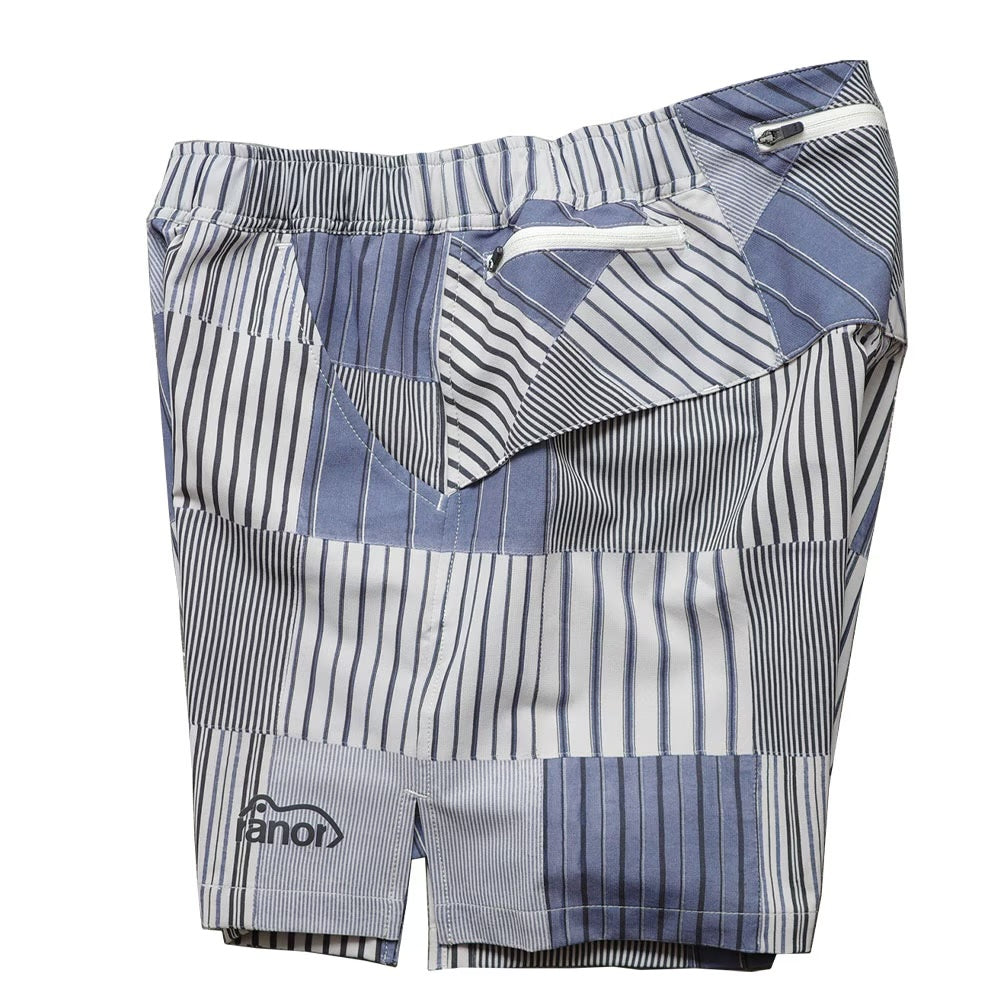 STRIPE PW MIDDLE SHORTS - BLACK -