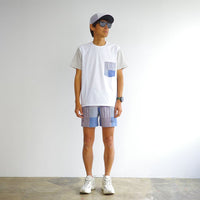 STRIPE PW MIDDLE SHORTS - BLUE -