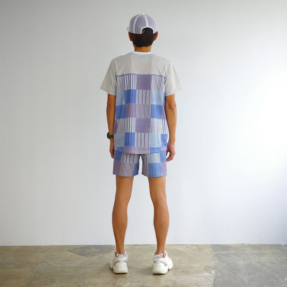 STRIPE PW MIDDLE SHORTS - BLUE -