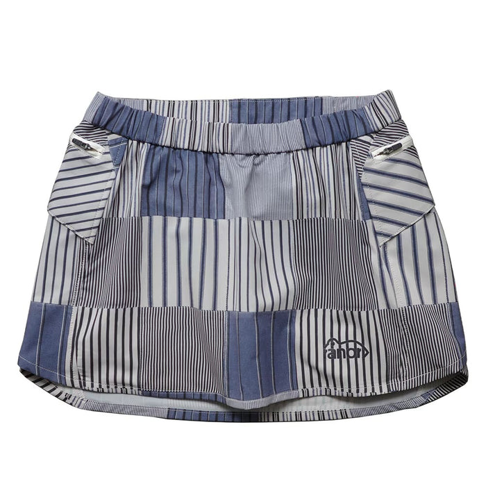 STRIPE PW SKIRT - BLACK -