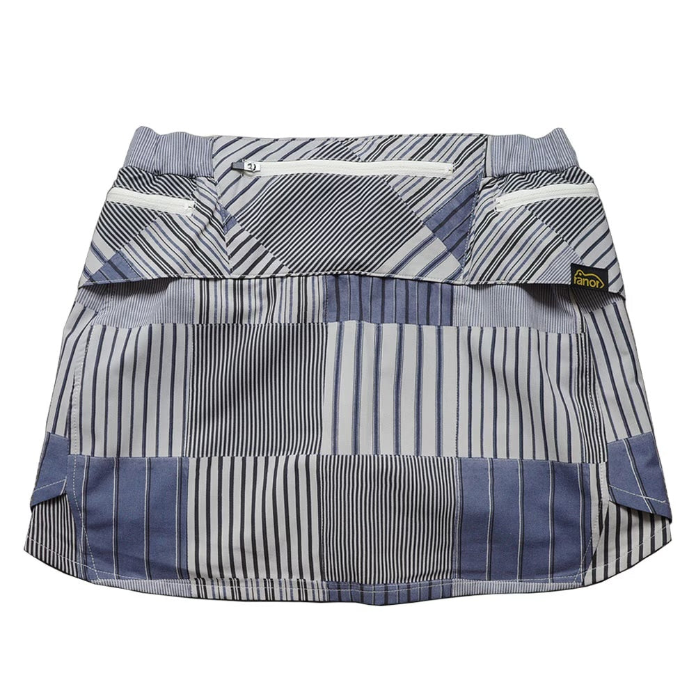 STRIPE PW SKIRT - BLACK -