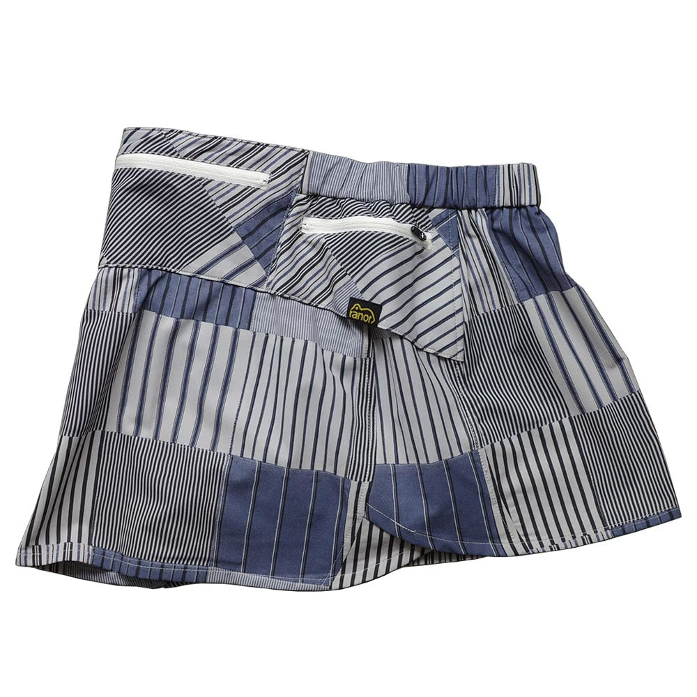 STRIPE PW SKIRT - BLACK -