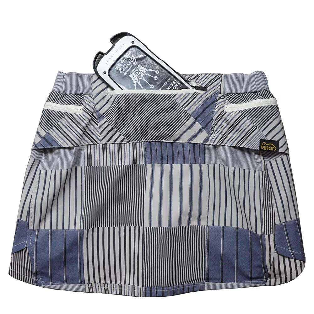 STRIPE PW SKIRT - BLACK -