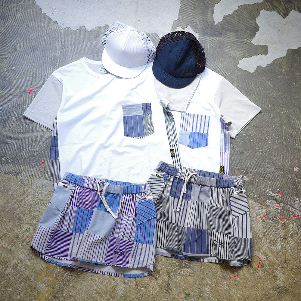 STRIPE PW SKIRT - BLACK -