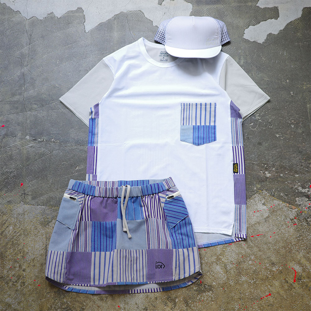 STRIPE PW SKIRT - BLUE -