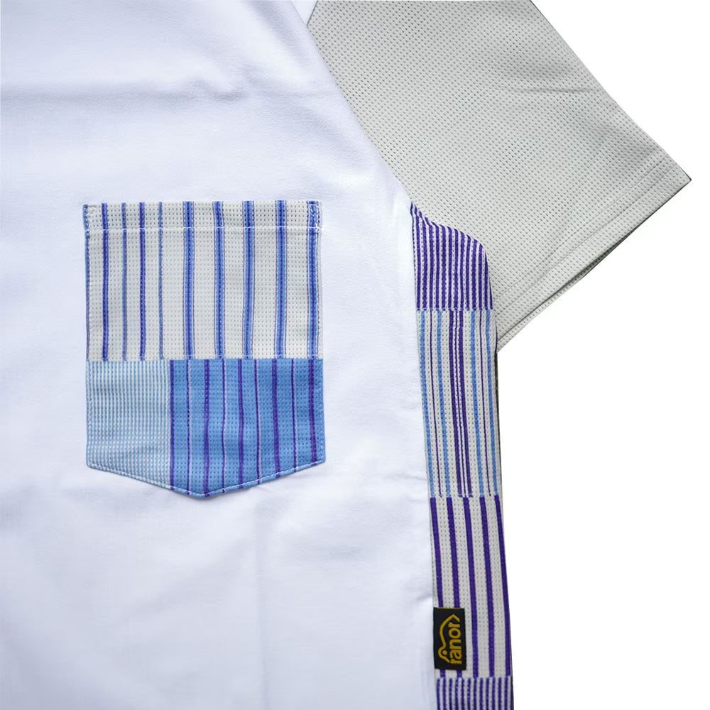 STRIPE PW T-SHIRT - BLUE -