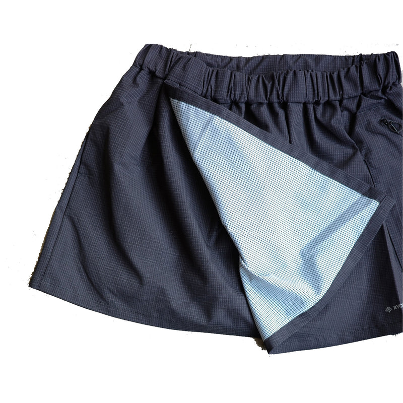 NOSTALGIC DOCKING RUN SKIRT GLEN BLACK