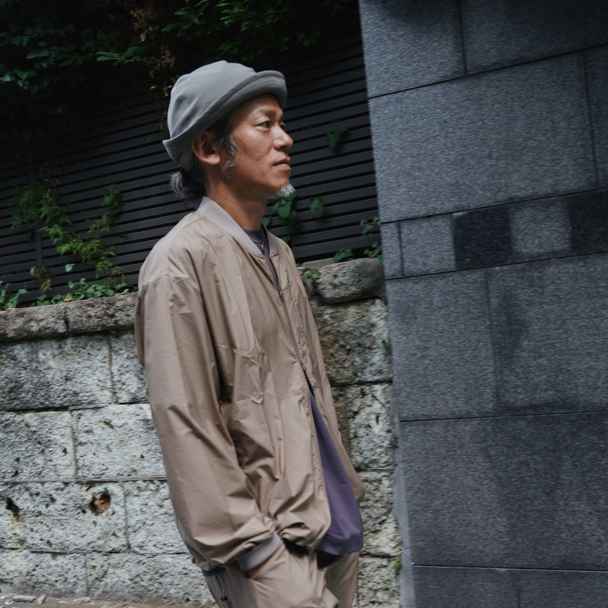 Sato Wind Blouson 2 : Color Blue Grey