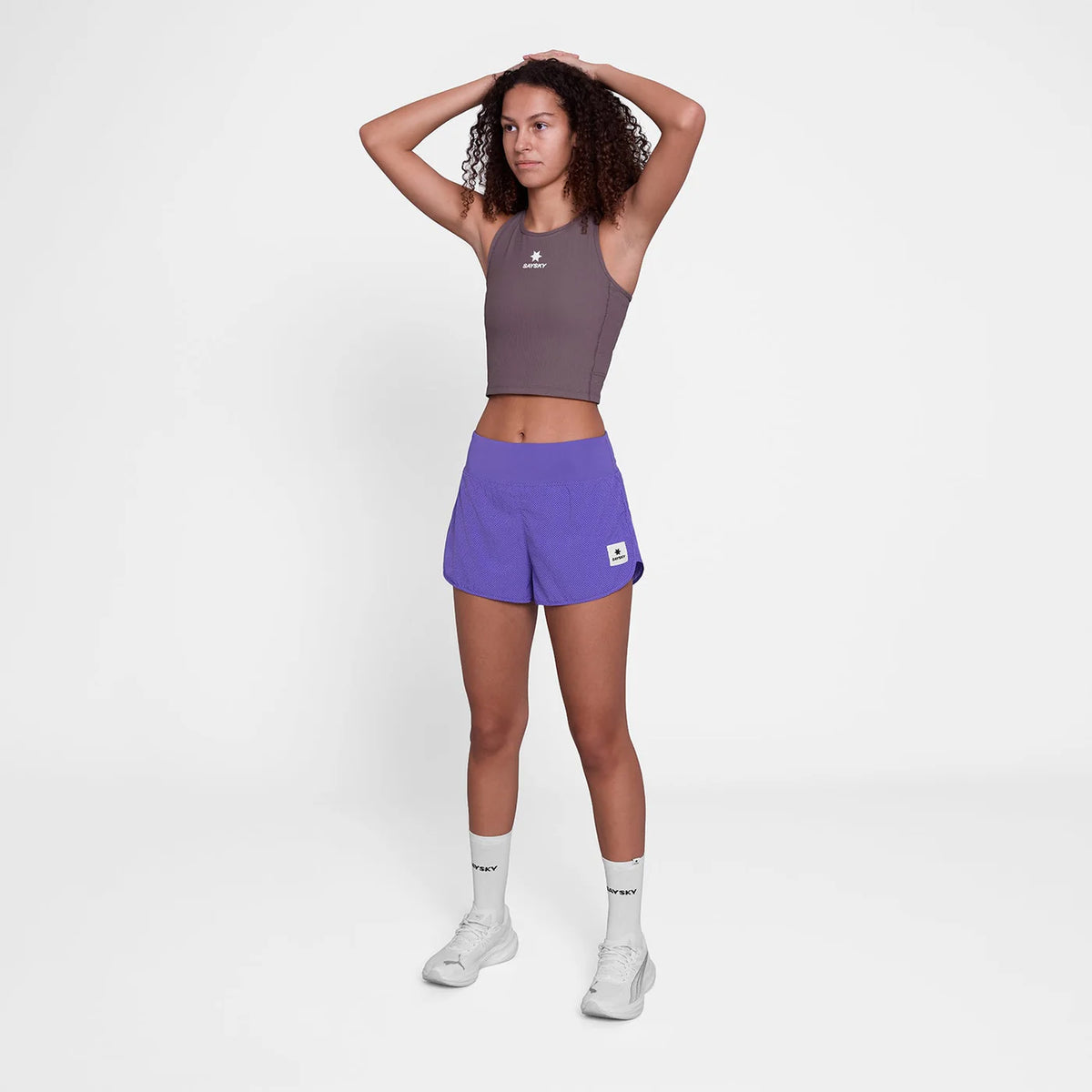 ランニングショーツ SW40005c1061 W Zig Zag Pace Shorts 3inch - Purplezigzag [レディーズ]