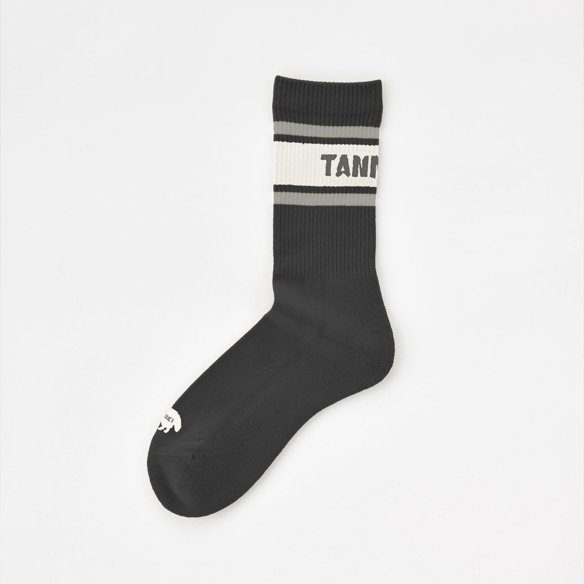 Sato Border Socks: Color Charcoal