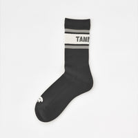 Sato Border Socks: Color Charcoal