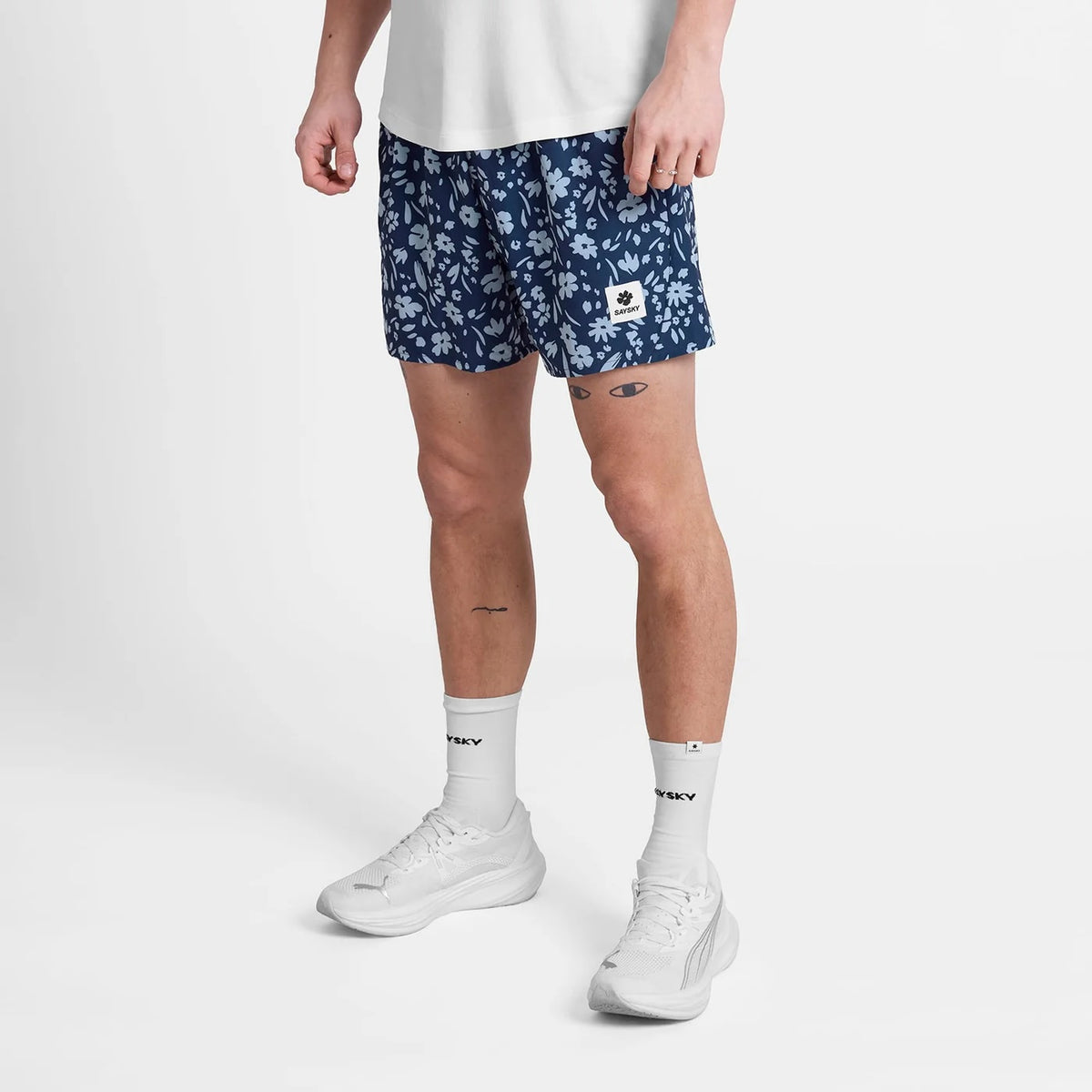 ランニングショーツ SM40011c1065 Flower Pace Shorts 5`` - Blueflower [メンズ]